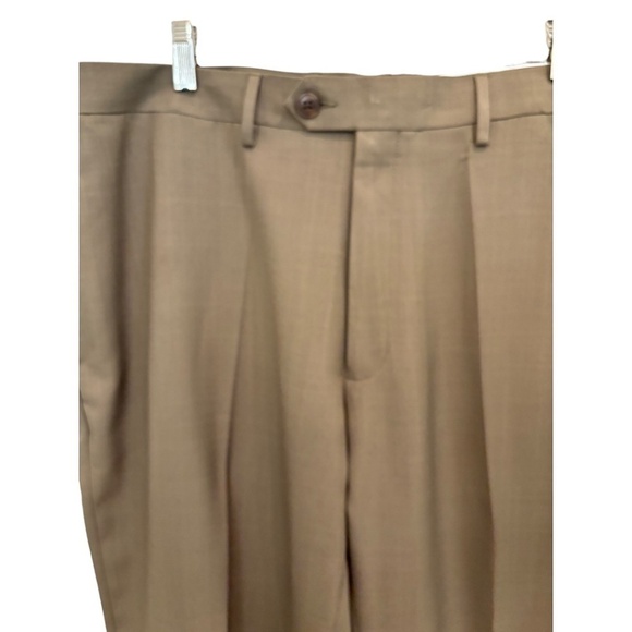 HAGGAR Men's Eclo Stria Classic Fit Flat Front Expandable Dress Pants 40Wx30L - Picture 5 of 5